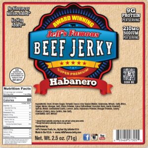 Habanero beef jerky