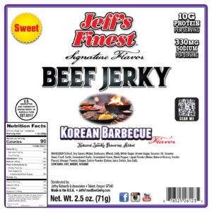 Korean Barbeque beef jerky