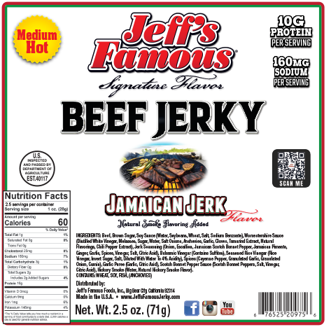 Jamaican Jerk beef jerky
