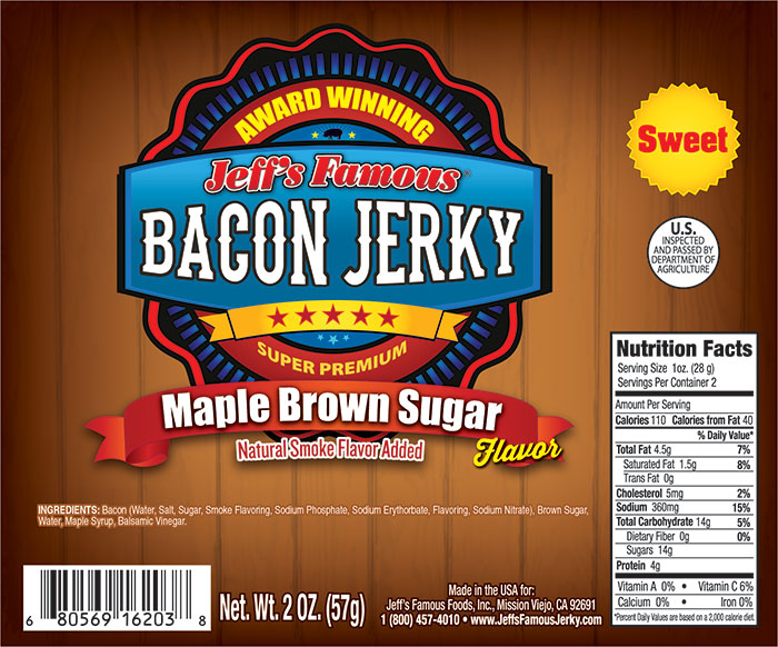 Maple bacon jerky