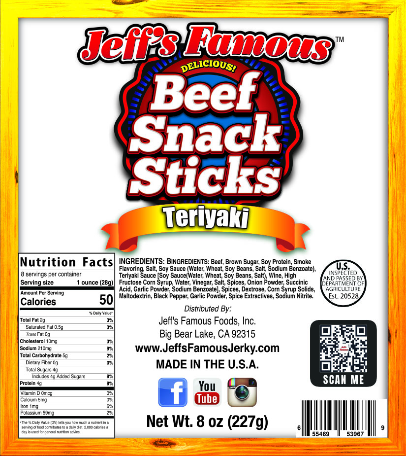 Teriyaki Beef Sticks