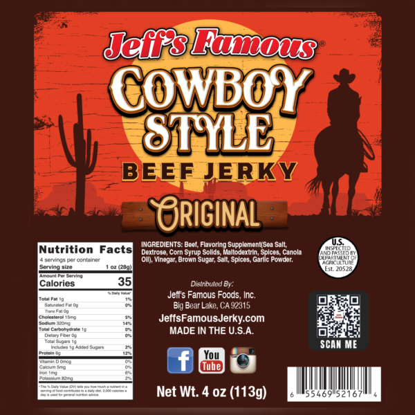 Original beef jerky -Cowboy Style