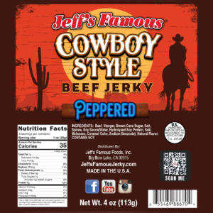Peppered Beef Jerky -Cowboy Style
