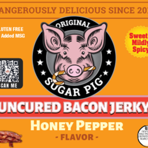 Honey Pepper bacon jerky.