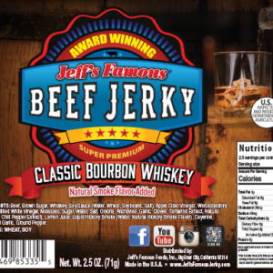 Bourbon Whiskey beef jerky