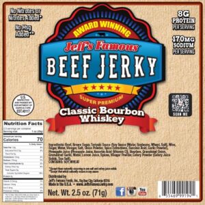 Whiskey beef jerky