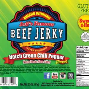 Hatch Chili Pepper beef jerky