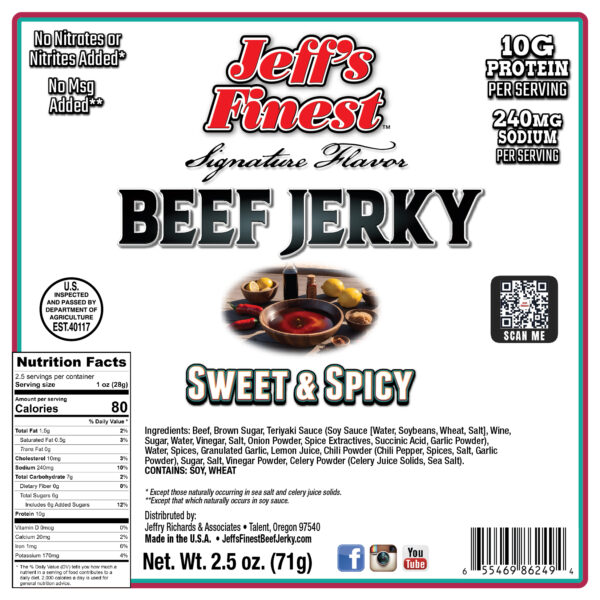 Sweet & Spicy beef jerky